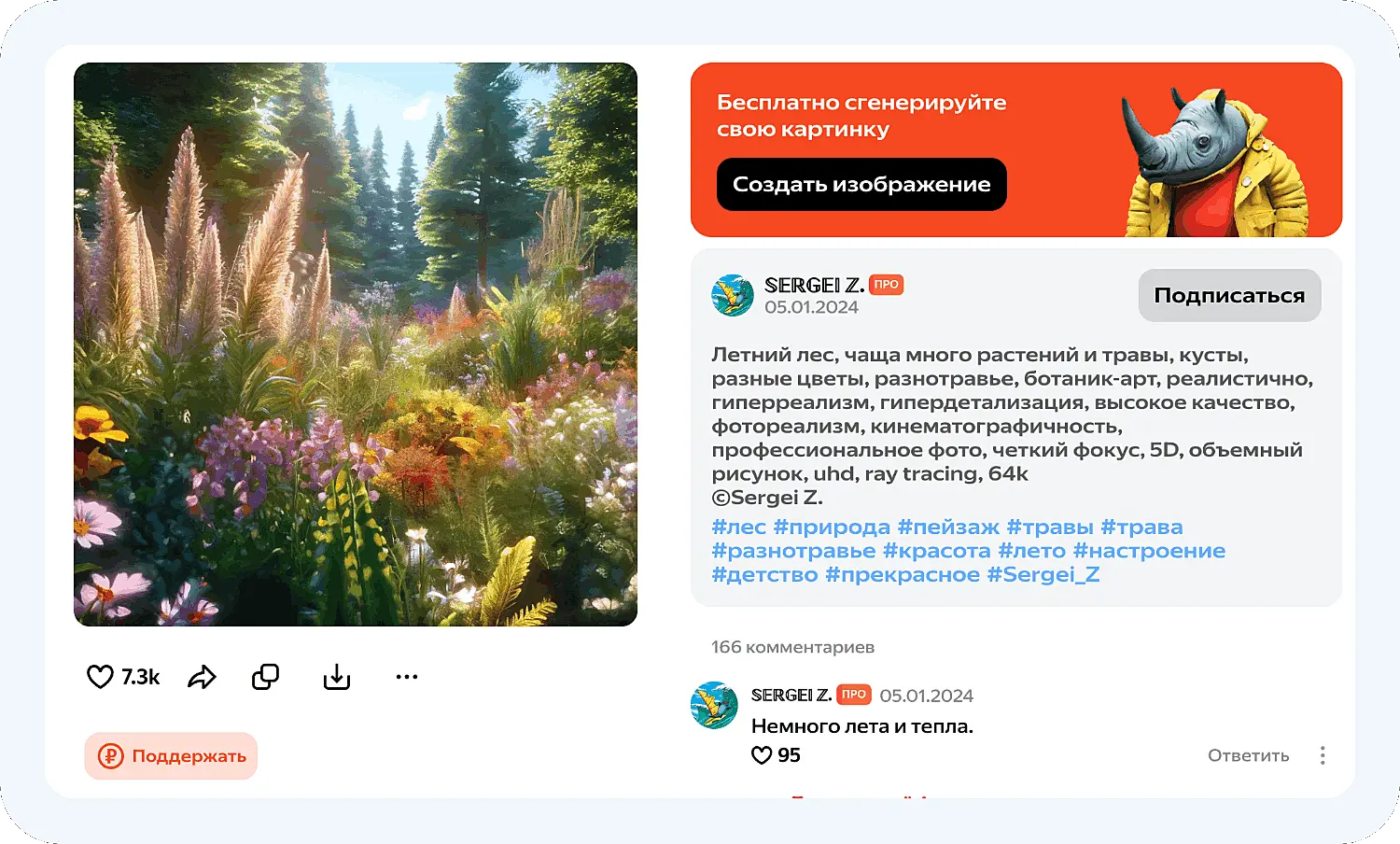 Генерация изображения в Шедеврум